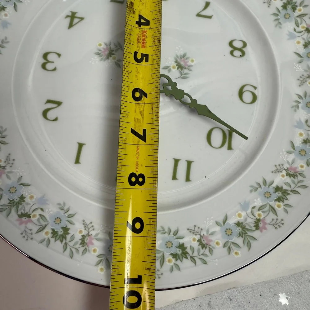 Johann Haviland Bavaria Germany Forever Spring Floral China Wall Clock 10in